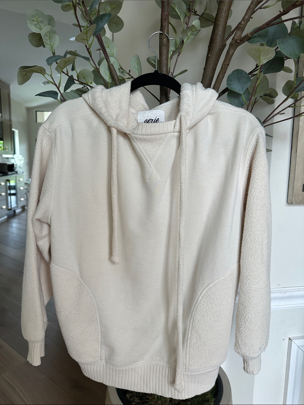 aerie Men’s Cream Pullover Hoodie